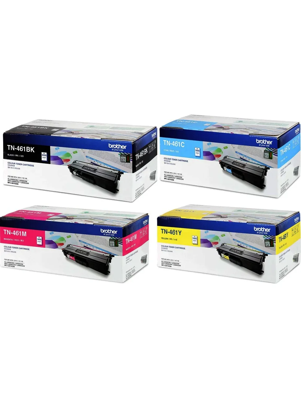 Premium Replacement Toner Cartridge Set for Laser Printers (Black, Cyan, Magenta, Yellow, 4-Pack) y3hcx