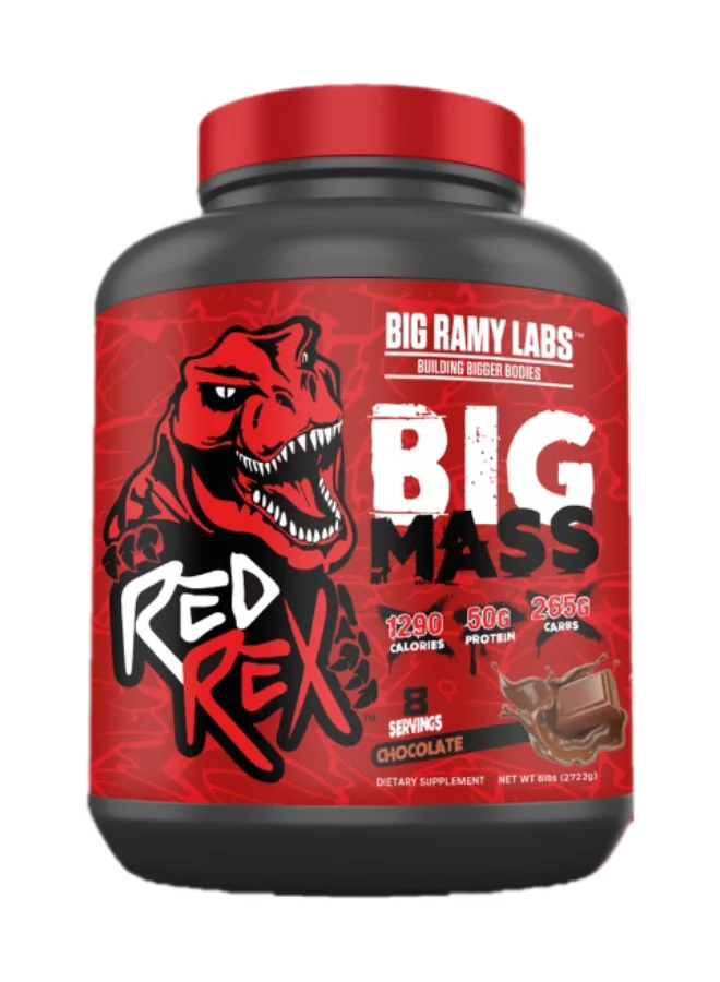RED REX Mass Gainer Protein Powder for Muscle Support and Recovery (Chocolate, 2.72 kg) 9gsxl