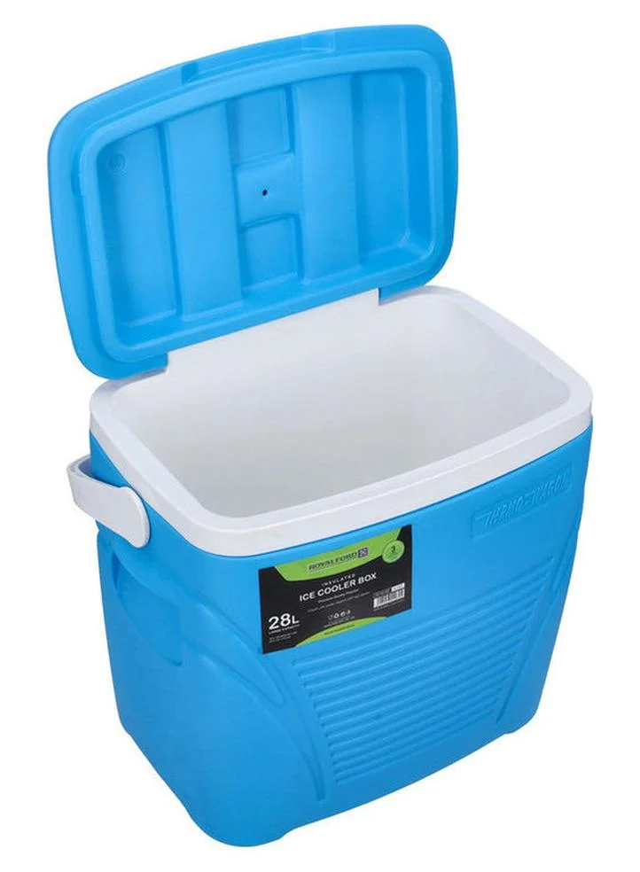 Royalford Insulated Ice Cooler Box Premium Hard-Sided Portable Food Storage (45x28.6x43.3cm) fu29n