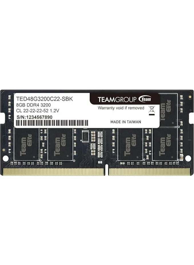 TeamGroup Elite DDR4 8GB 3200MHz SO-DIMM Laptop Memory RAM Module (1.2V, CL22) ovy32