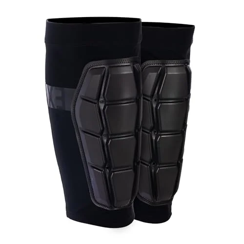 ProX3 MTB Shin Guards Impact-Resistant Padded Protective Gear for Cycling (Black, Small/Medium) qv5t5