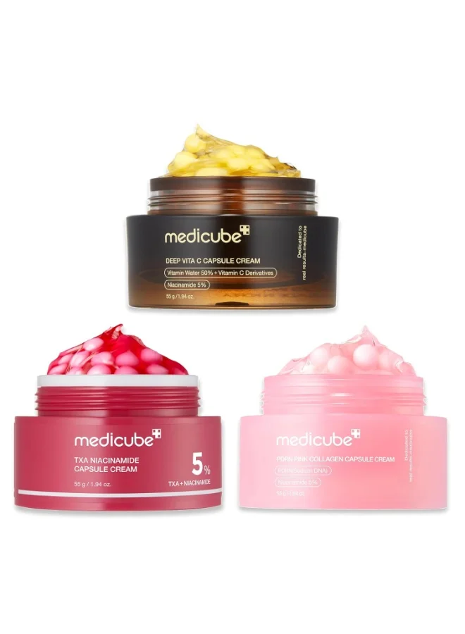 Premium Korean Skincare Capsule Cream Trio Set for Hydrating and Radiant Complexion (3 x 50 mL) ctbv2