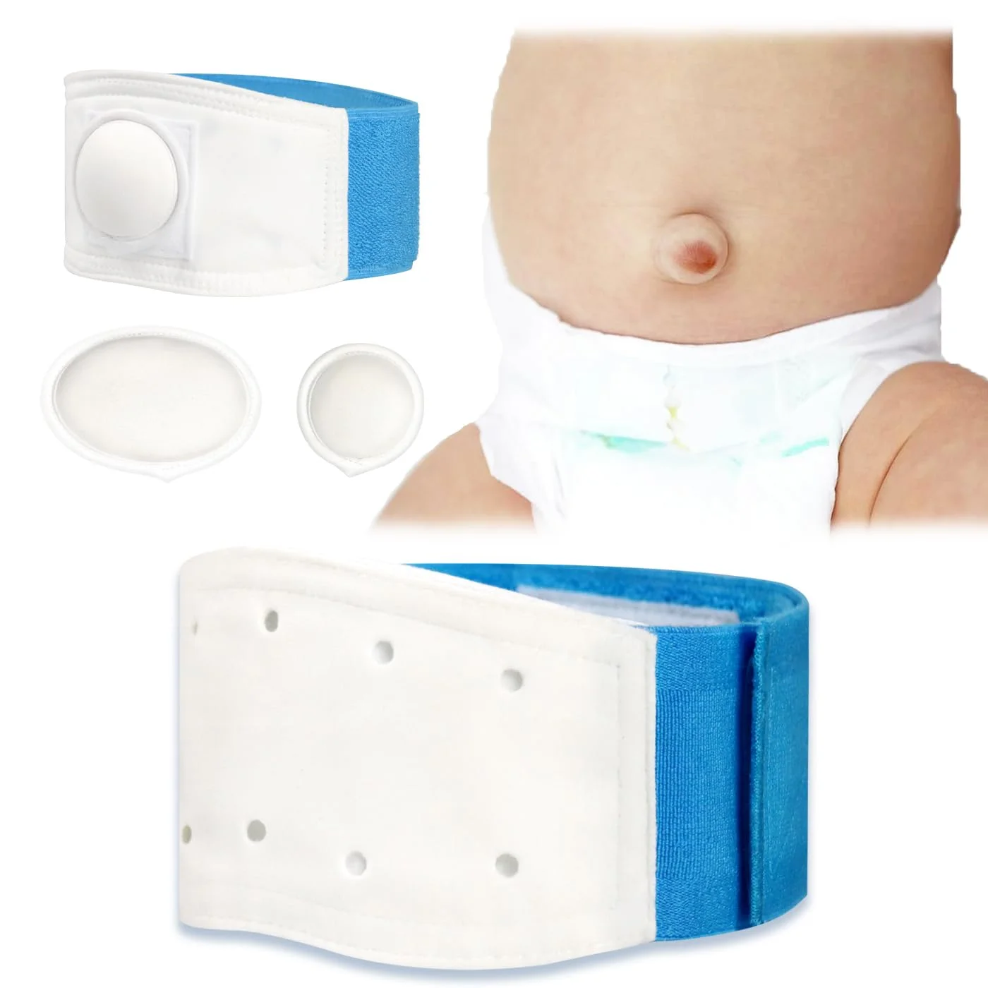 Premium Baby Umbilical Hernia Belt Navel Truss Wrap for Newborns (Adjustable, Soft Cotton, 1 Piece) r3oxz