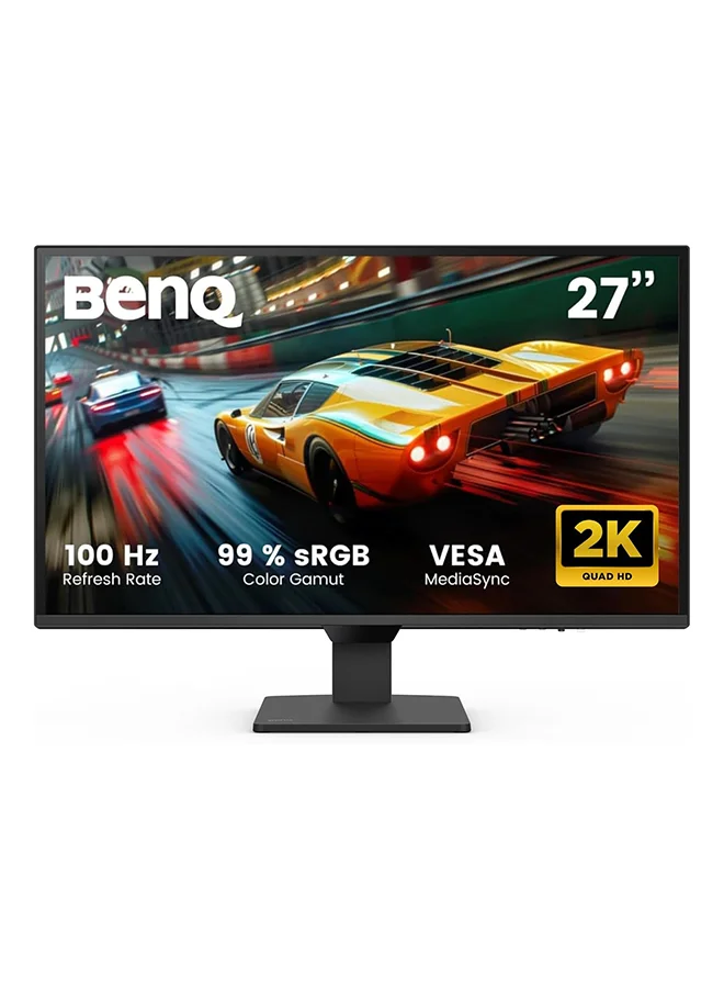 Premium 27-inch 2K QHD IPS Gaming Monitor (100Hz, 2560x1440, Black) - High-Resolution Eye-Care Display with Dual HDMI and Built-in Speakers 2hhao