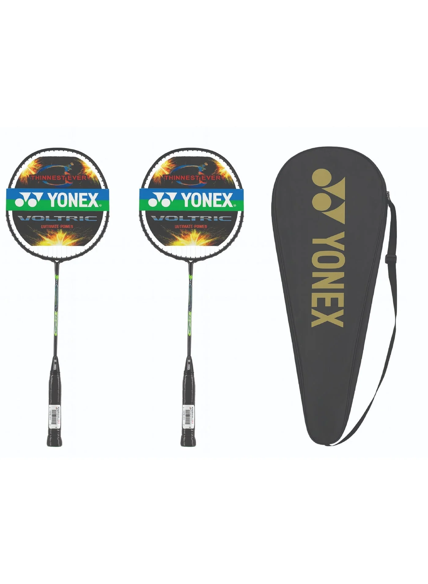 Professional Badminton Racket Set with Premium Carry Bag (2-Piece Combo) 67xdy