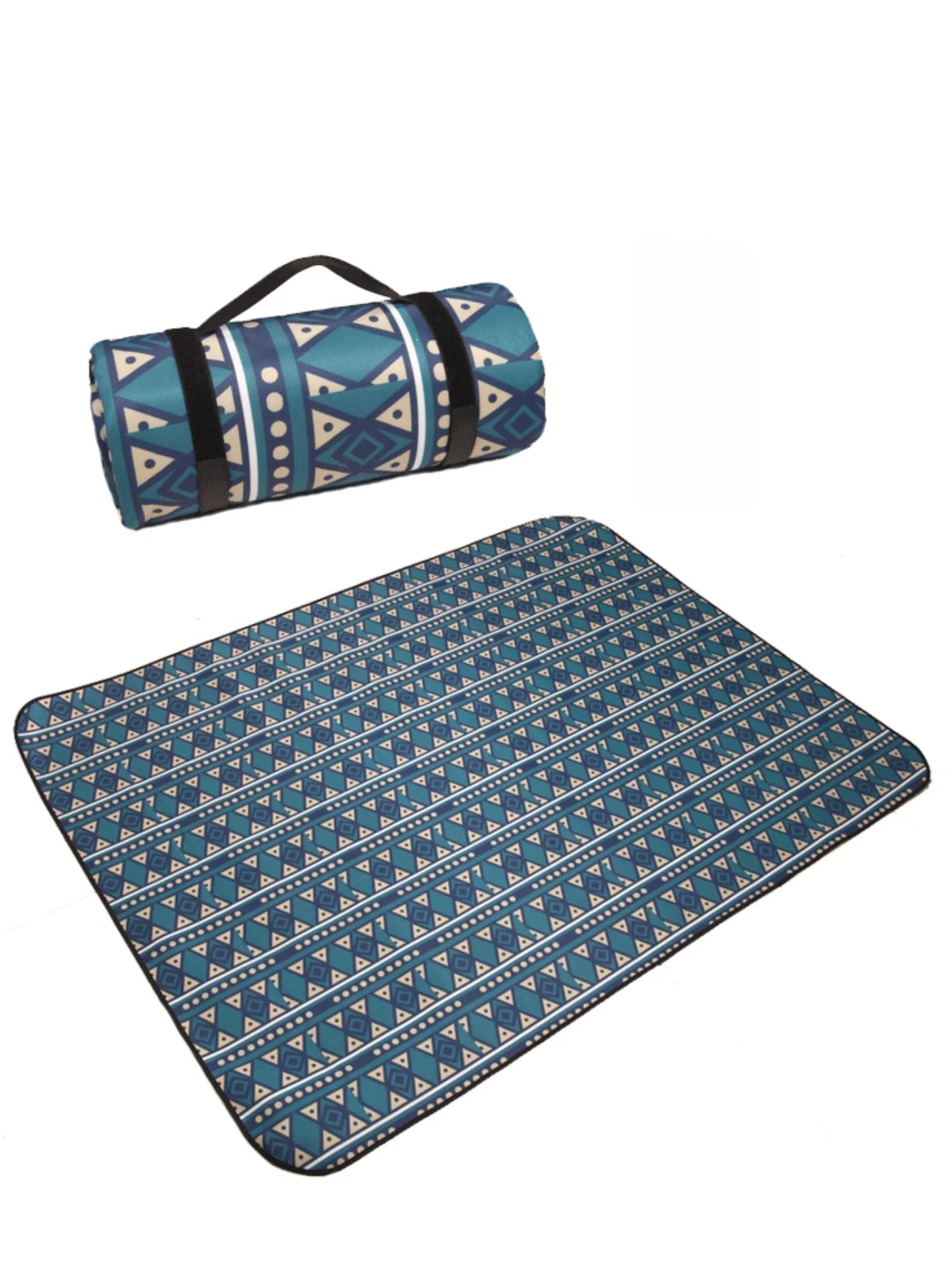 NOVOLAN Extra Large Beach Blanket Waterproof Sand Proof Picnic Mat for Outdoor Camping and Hiking (Blue, 200 cm x 210 cm) i5czf