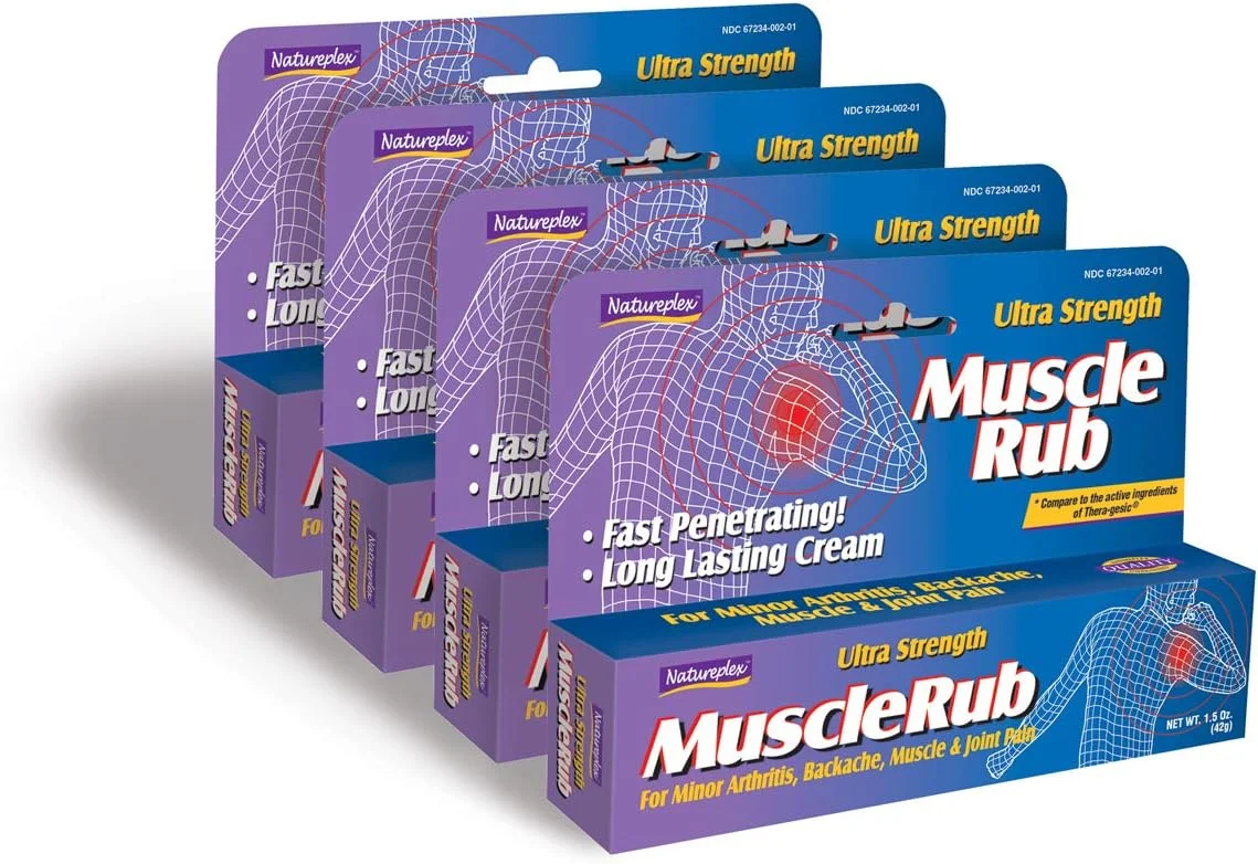 Natureplex Ultra Strength Muscle Rub Premium Topical Relief (4 Pack, 226g) lvo1p