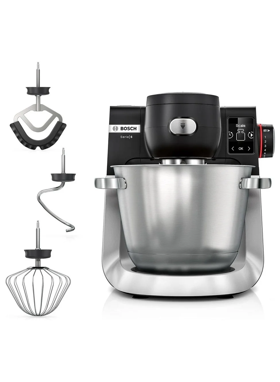 Premium Stand Mixer with Intelligent Sensing Technology and Integrated Scale (Stainless Steel, 5.5 L, 1600 W) ox6ed