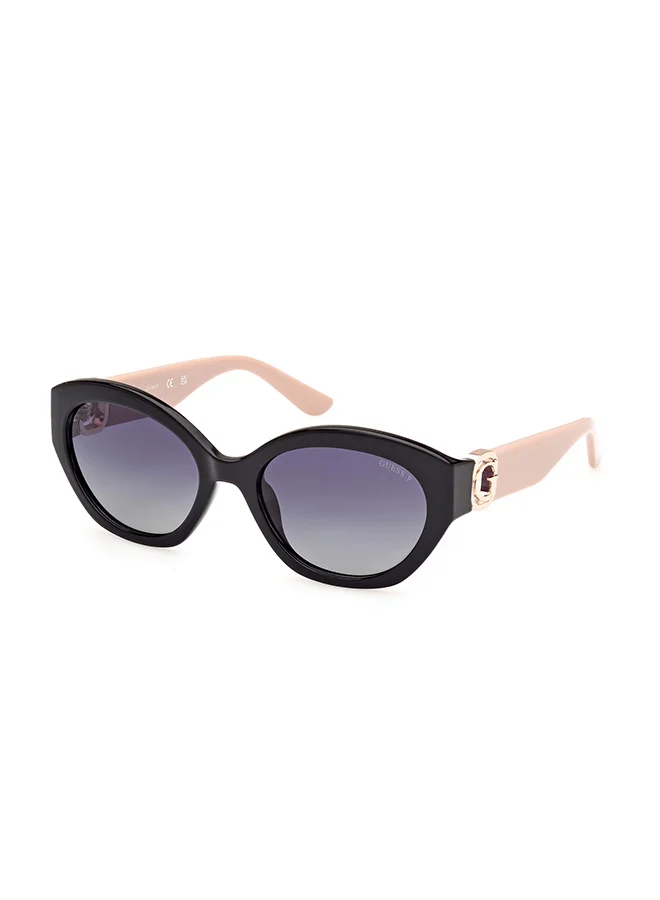Premium Polarized Oval Sunglasses for Women Lightweight UV Protection Eyewear (Black, 56 mm) h9uh2