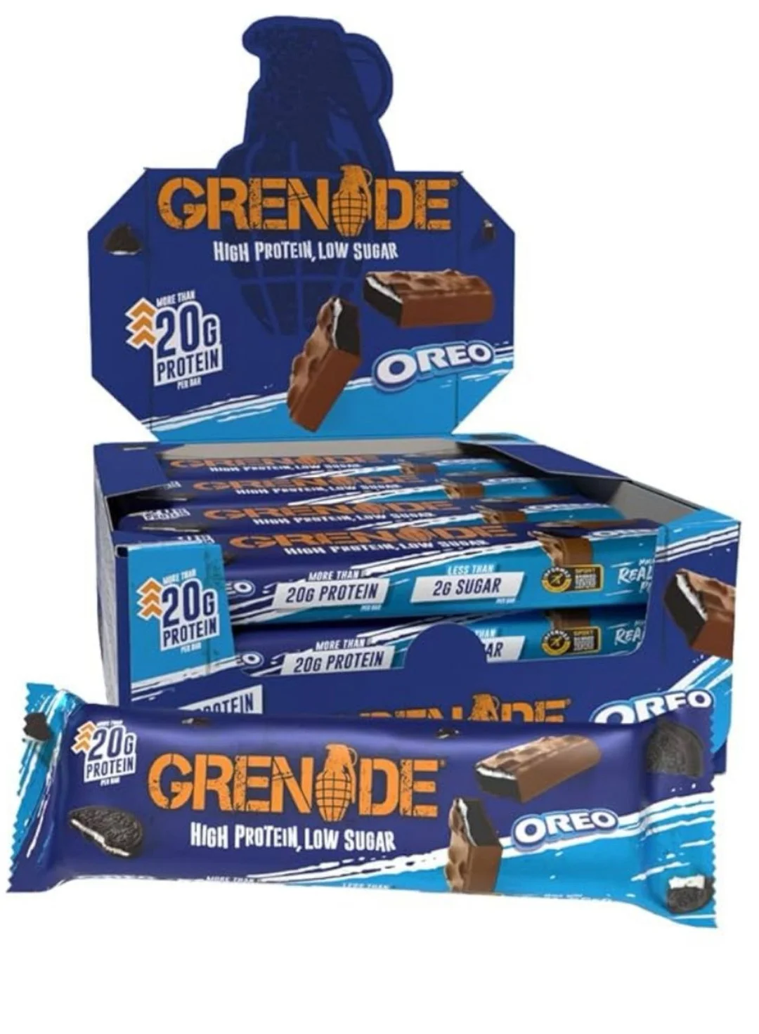 Premium High Protein Bar Oreo Flavor (12 x 60g Pack) kwq83