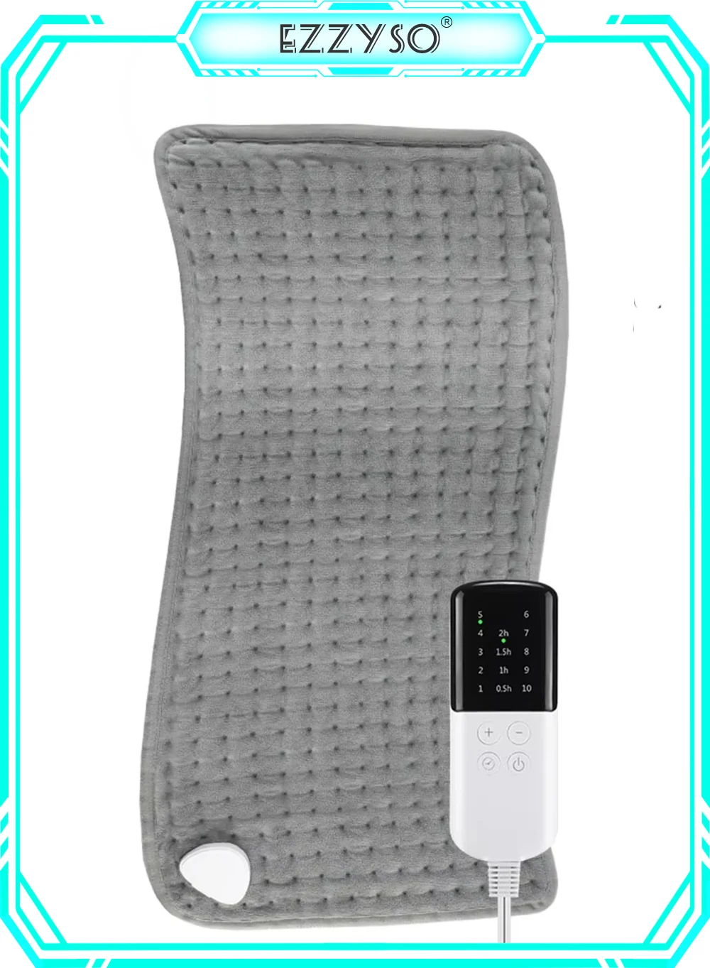 EzzySo Electric Heating Pad for Body Relief with 10 Heat Settings (Washable, 30 cm x 60 cm) 7vux2