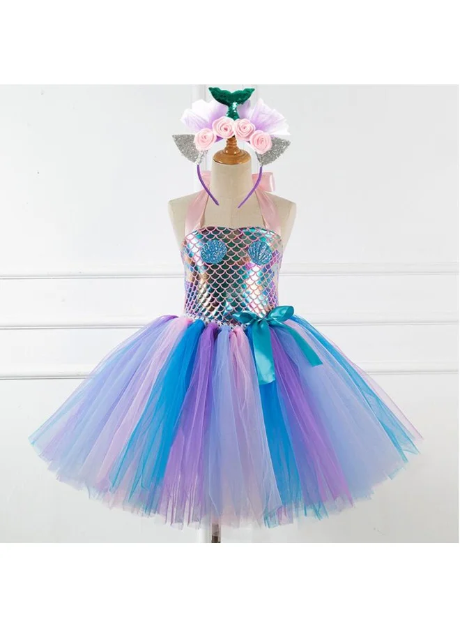 Beauenty 2-Piece Rainbow Birthday Party Outfit Premium Cotton Blend Cosplay Inspired Set for Kids m5728