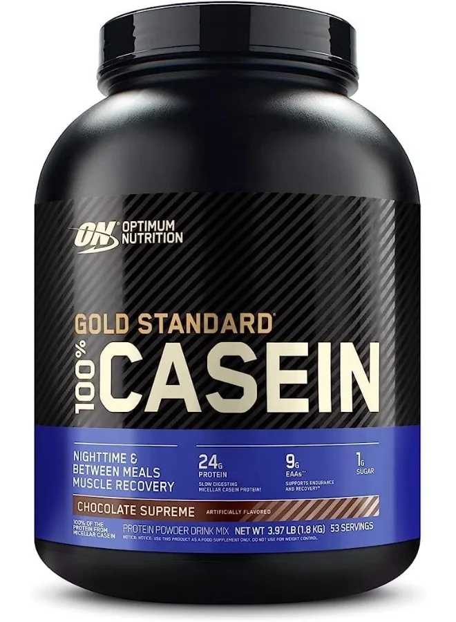 Premium Micellar Casein Protein Powder Slow Digesting Formula for Overnight Muscle Recovery (Chocolate Supreme, 1.8 kg) 2omks