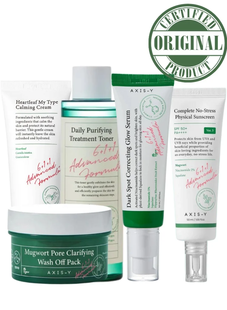 AXIS-Y Complete Soothing and Brightening Skincare Set for Sensitive Skin (5-Piece Collection) eqsqj