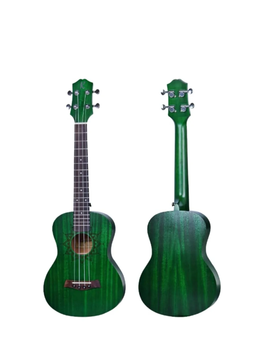 Megarya Concert Ukulele 24 Inch Solid Mahogany Wood Professional Musical Instrument (Green, 61 cm) cbz8p