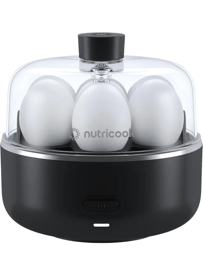 Nutricook Electric Egg Cooker 7-Egg Capacity Rapid Boiler with Auto Shut-Off (Black, 360W) vu08e