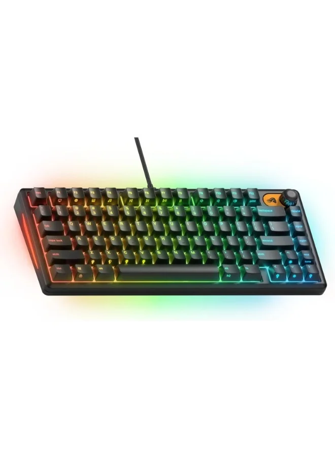 Premium 75% Mechanical Gaming Keyboard with RGB Lighting, Hot-Swappable Switches, Detachable USB Cable, Waterproof and Dust Resistant (321mm x 137mm x 41mm) j1tgs