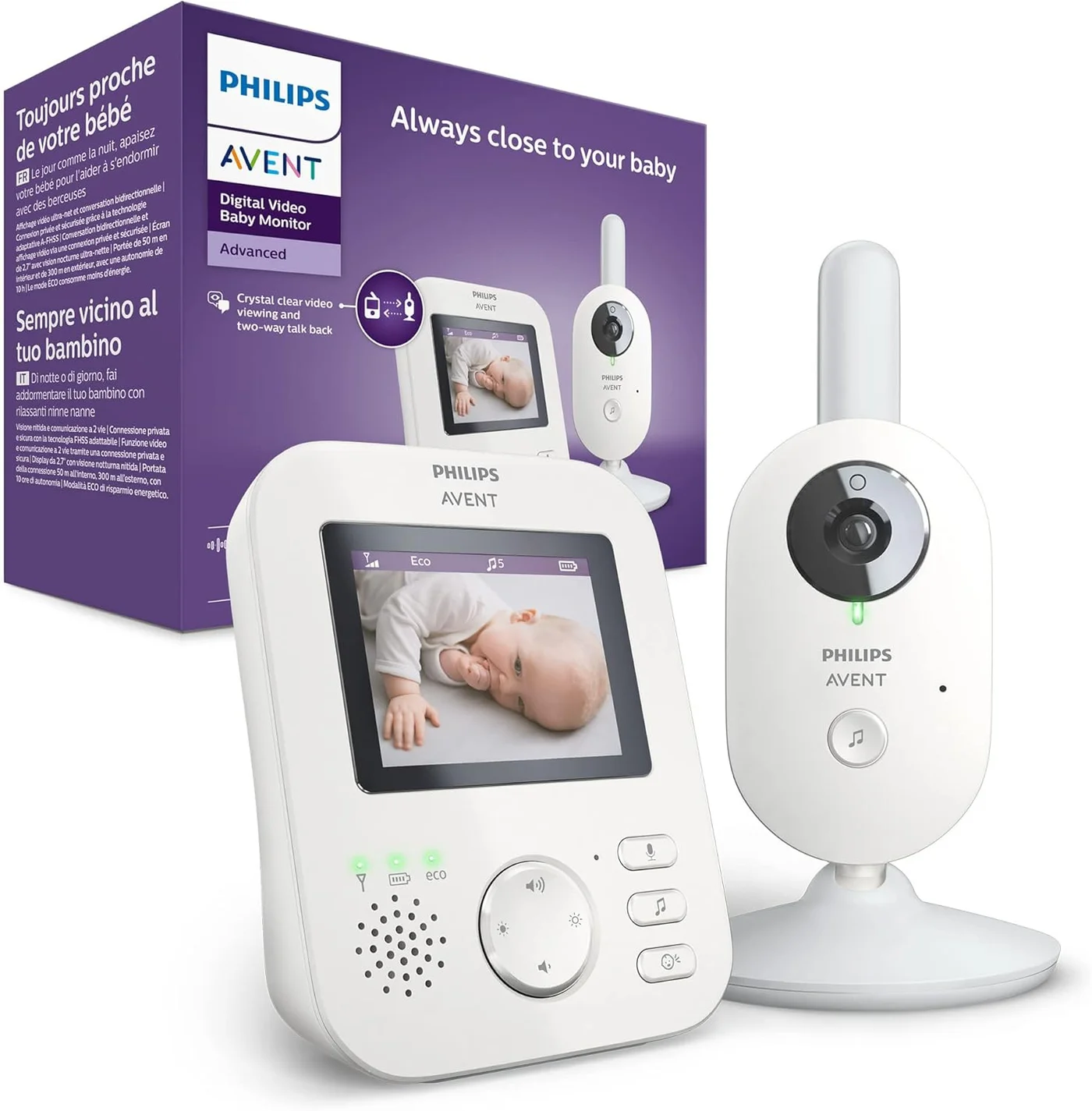 Premium Digital Baby Monitor with Video and Audio (2 Pack) tluw6