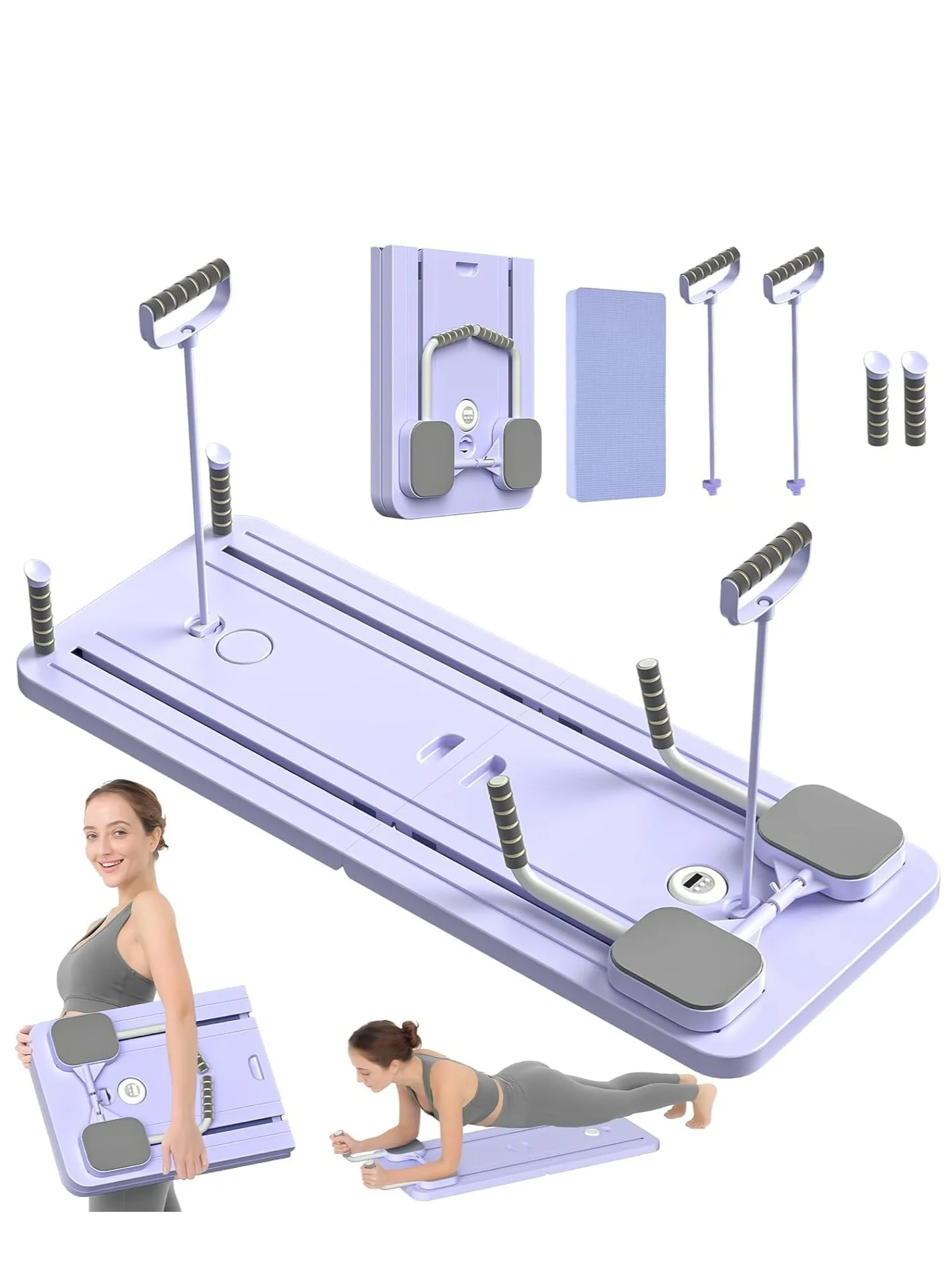 Bluejw Portable Pilates Reformer Machine with Auto-Rebound Board for Full Body Workout and Core Training (Professional Home Gym Equipment) x3ouj