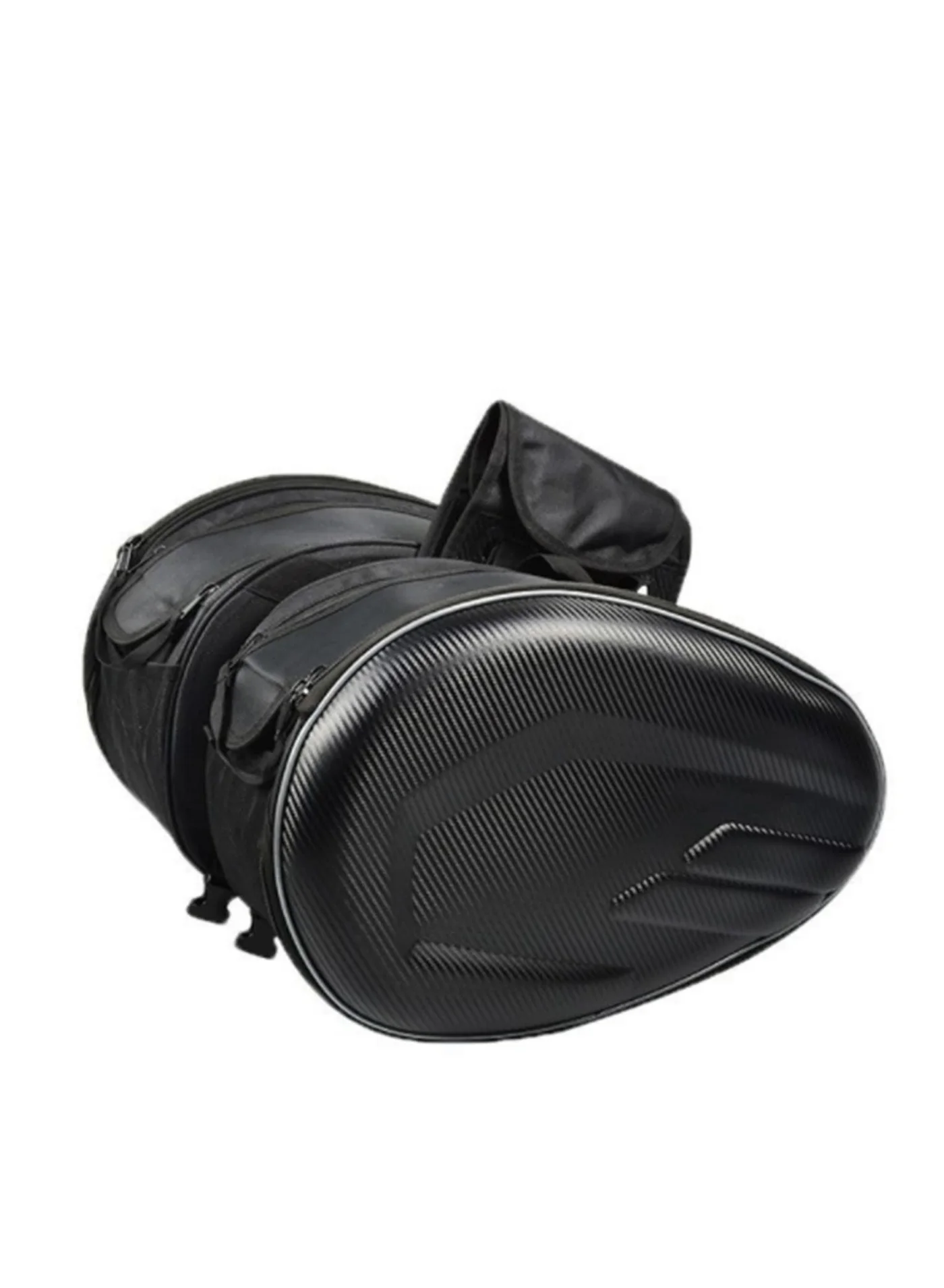 Premium Waterproof Motorcycle Saddle Bags Oxford Fabric Side Luggage Trunk for Travel and Riding (2pcs, Black) 3jnh3