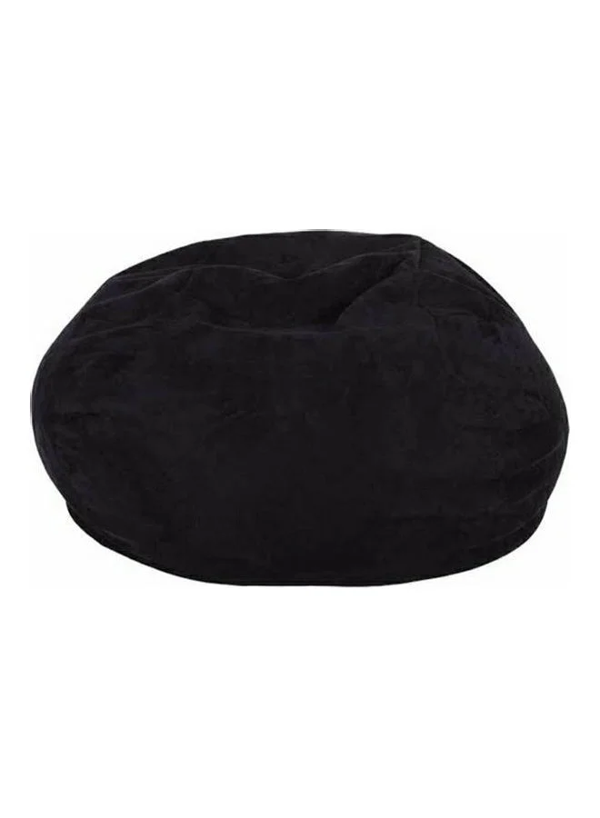 Egyptian Brand Premium Velvet Bean Bag Chair (Black, 80x50cm) for Living Room and Recreation Area 8i7ns