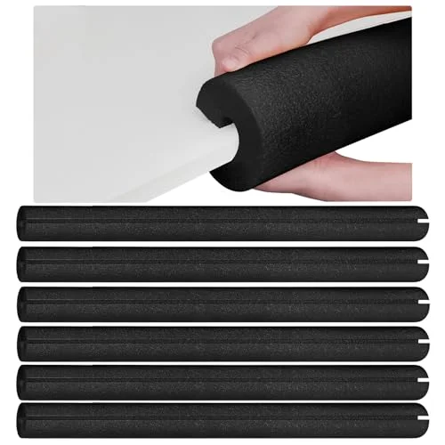 Hanaive Jumbo Foam Pool Noodles for Swimming and Craft Projects (Black, 6 Pack, 101.6 cm x 8.9 cm x 2.5 cm) pd5jy