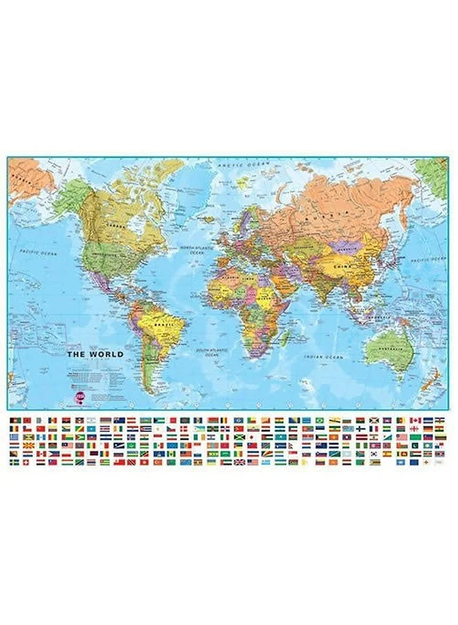 Maps International Large World Map Wall Poster Premium Laminated Educational Decor (58 cm x 84 cm) ndmkk