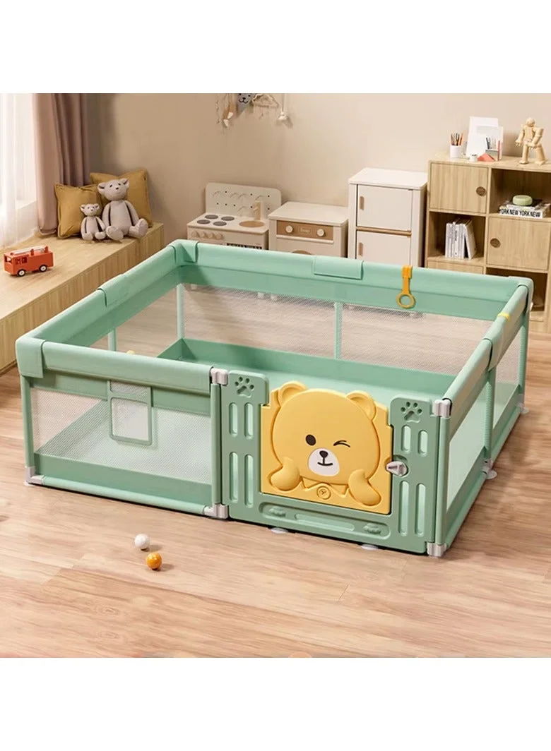 DubaiGallery Premium Baby Playpen with Safety Gate and Mesh Walls (Indoor Play Yard for Toddlers, 150 cm x 150 cm) yrao4