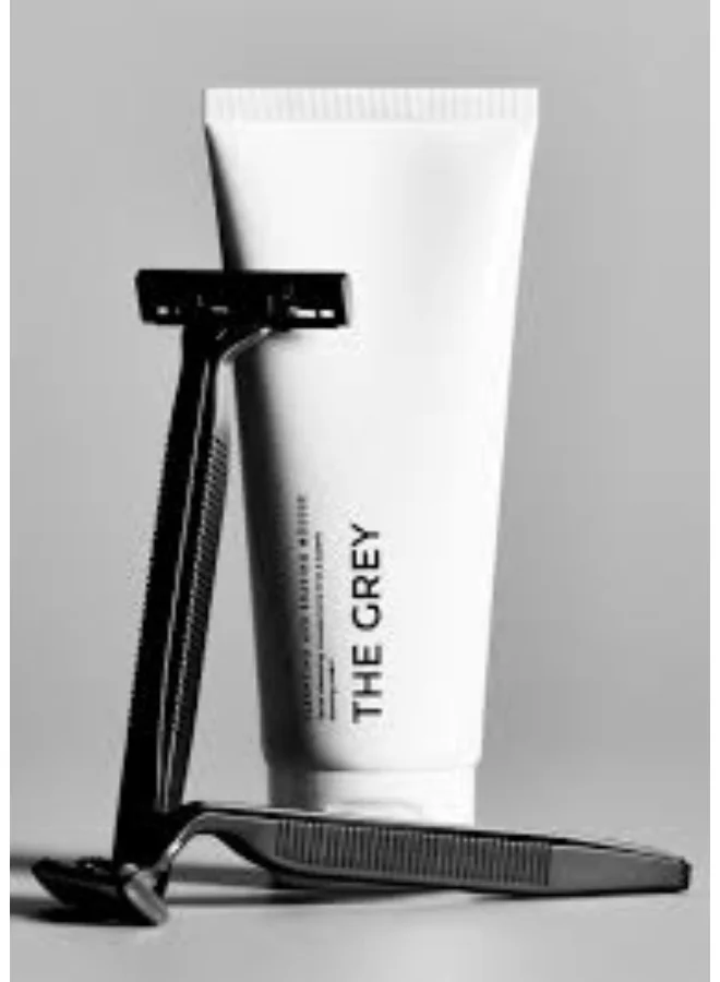 The Grey Men's Skincare Cleansing and Shaving Mousse Premium Dual-Action Face Wash (100 mL) bzvo7