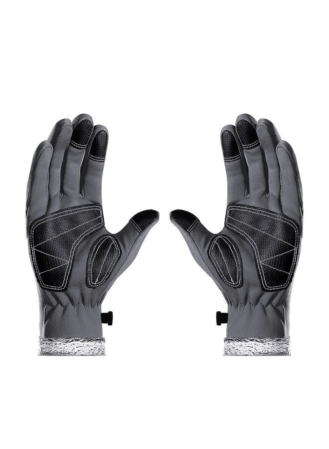 MUNTAQI Water Resistant Motorbike Gloves Premium Protective Gear for Men (Black, Large) dwkcv
