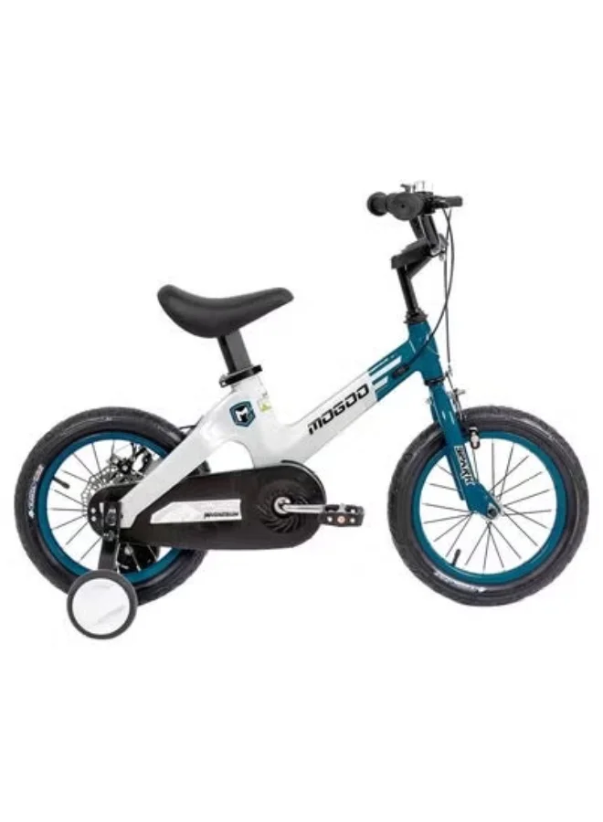 Mogoo Spark Magnesium Kids Bike (Turquoise, 14-Inch) Lightweight Frame with Disc Handbrakes and Training Wheels g8x7z