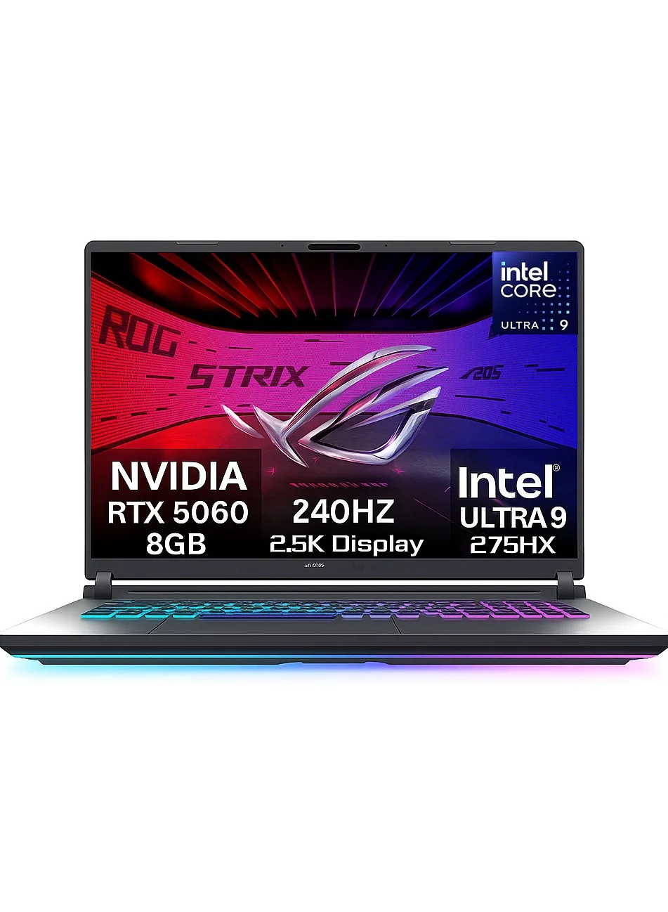 Premium 18-Inch Gaming Laptop 2.5K 240Hz Display, Ultra 9 Processor, 32GB RAM, 1TB SSD, RTX 5060 Graphics (Eclipse Grey, 18-Inch) c0349