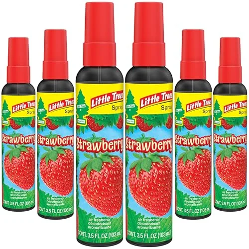 Premium Car Air Freshener Spray Long-Lasting Strawberry Scent for Auto and Home (6 Pack, 100 mL) d00l6