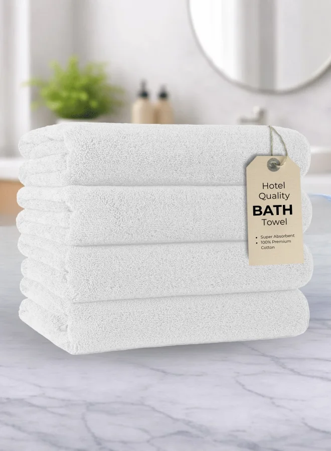 Pearl Coast Luxury Bath Towel Set (Pack of 4) Premium Cotton Hotel Quality (70x150cm) tsoi0