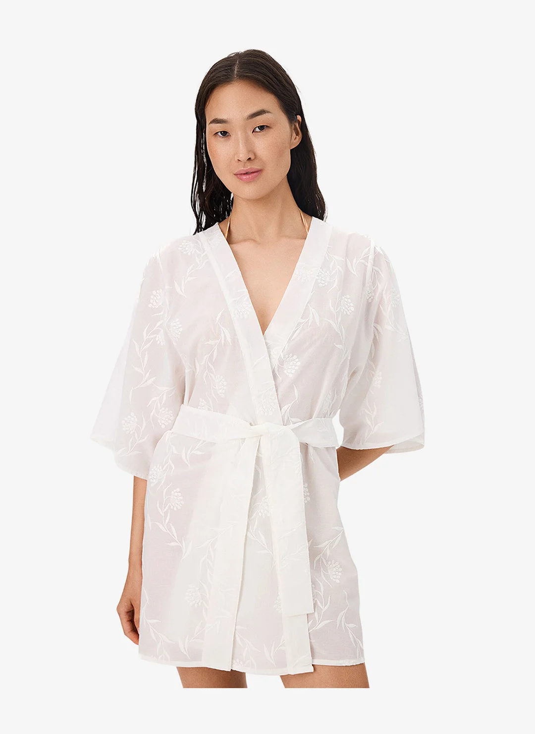 Penti Carine Kimono Lightweight Beach Cover-Up for Women (White, One Size) gjqv1