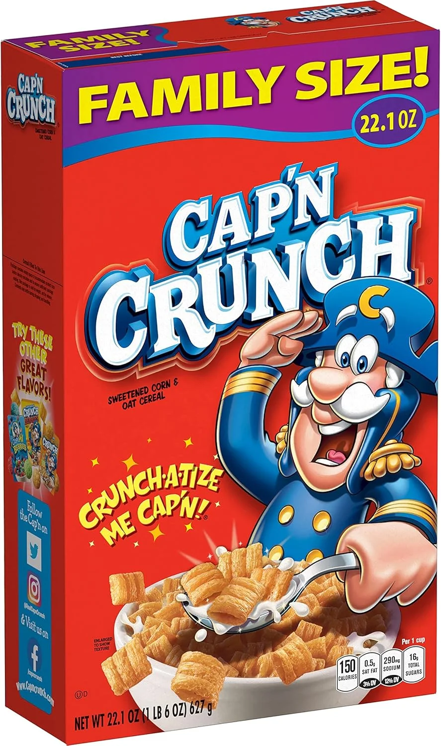 Cap'n Crunch Original Breakfast Cereal (Family Size, 626g) ql6c4