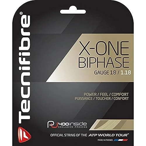 Tecnifibre X-One Biphase Squash String Premium Multifilament (Natural, 1.18 mm) fuhgu