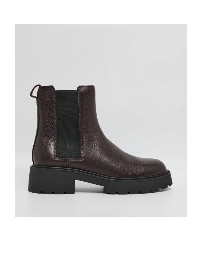Premium Leather Chunky Square Toe Chelsea Boots for Women (Black, 38 EU) o4hk7