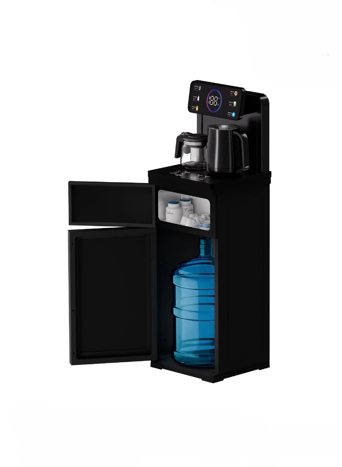 Green Lion Smart Water Dispenser Tea Bar Machine with Touch Screen and Remote Control (Stainless Steel, Bottom Loading) zosbh