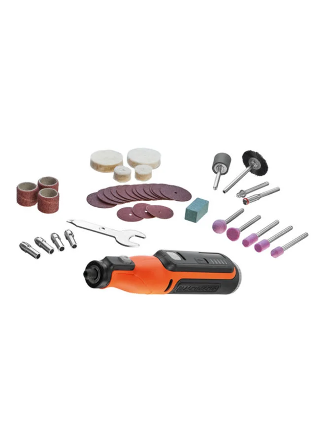 Premium Cordless Rotary Tool Kit with 37-Piece Accessory Set for Precision Crafting and DIY Projects (Orange/Black, 7.2V) y71o7