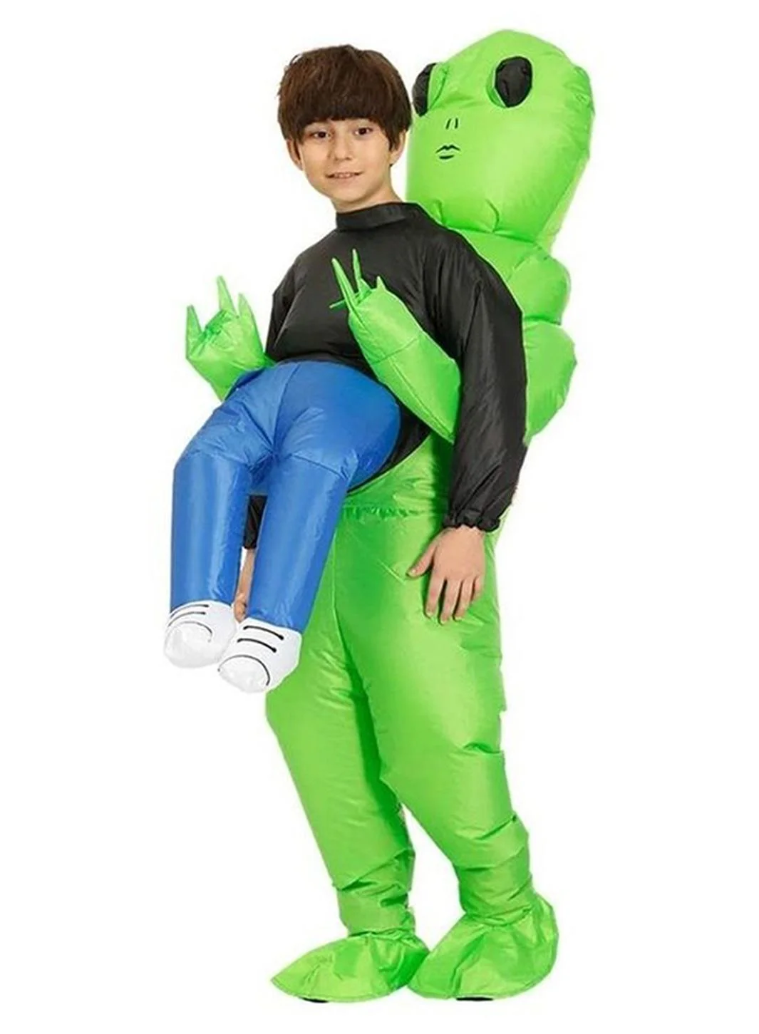 AIWANTO Inflatable Alien Costume Full Body Suit Premium Lightweight Material (Green, 43.6x27.3x9.8cm) uvskf