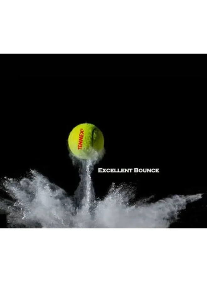 Tennex Heavy Duty Cricket Tennis Balls Professional Training Practice Equipment (Yellow, Pack of 6) xk9mt