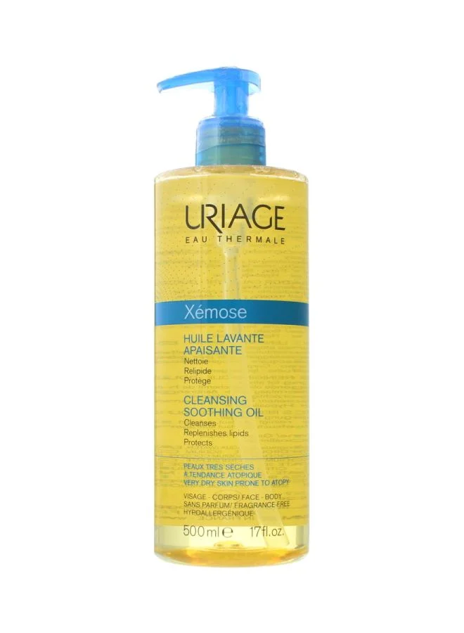 Uriage Xemose Cleansing Soothing Oil Premium Gentle Body Wash for Dry Skin (500 mL) 0uml3
