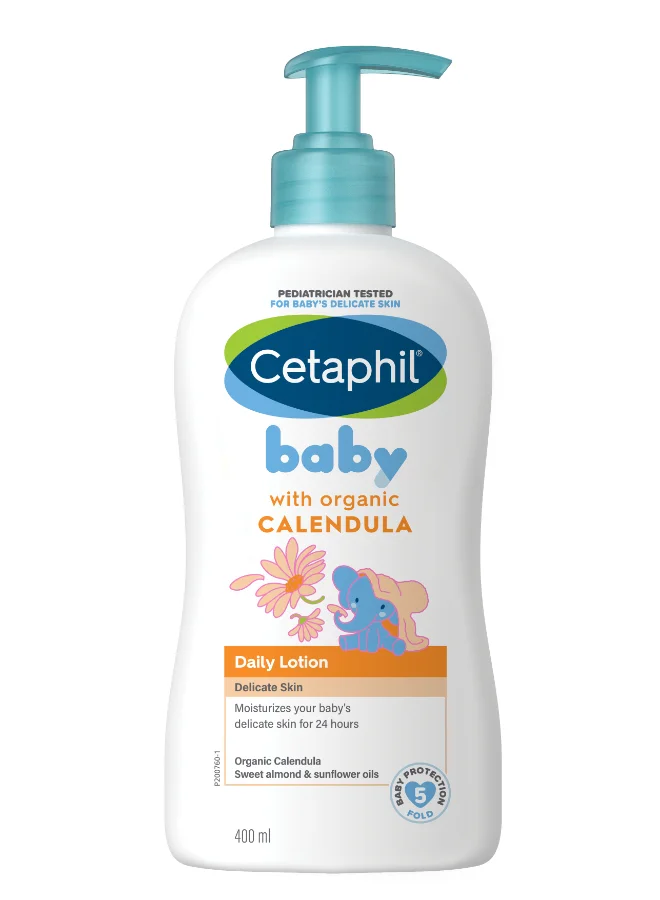 Premium Baby Daily Lotion With Organic Calendula (Sensitive Skin Formula, 400 mL) 1rfzp