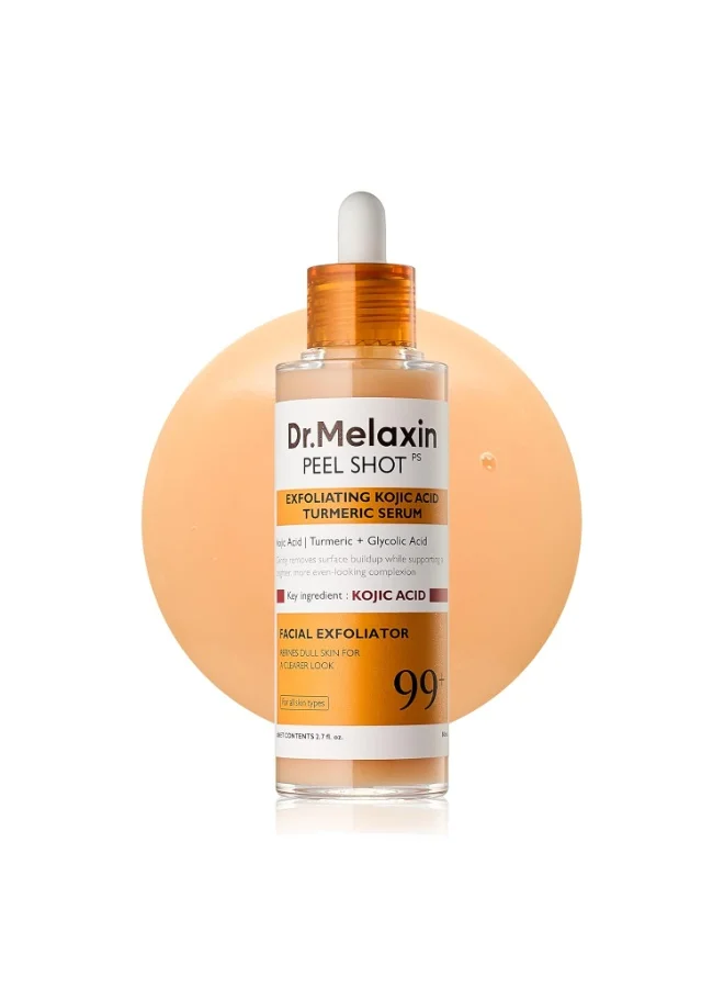 Dr. Melaxin Kojic Acid Turmeric Facial Serum Exfoliating Dark Spot Corrector with AHA BHA Niacinamide (80 mL) rv19d