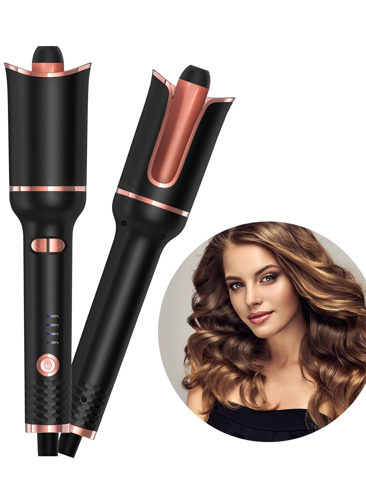 JoyousSto Automatic Ceramic Hair Curler Professional Rotating Styling Tool with LED Digital Display (Portable, 1 Unit) l2gk9