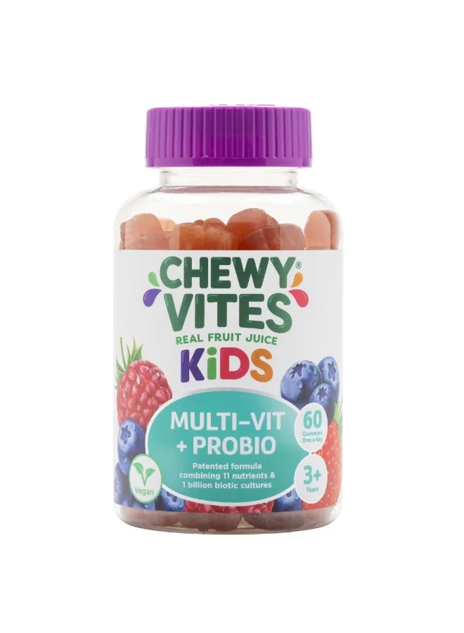 Chewy Vites Kids Multi-Vitamin and Probiotic Gummies with 11 Essential Nutrients (60 Count) p0vyx