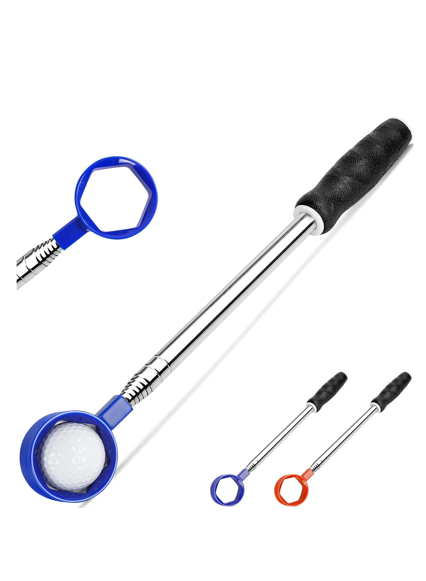 SYOSI Telescopic Golf Ball Retriever Stainless Steel Tool for Water Hazards (Blue, 275 cm) bz7tj