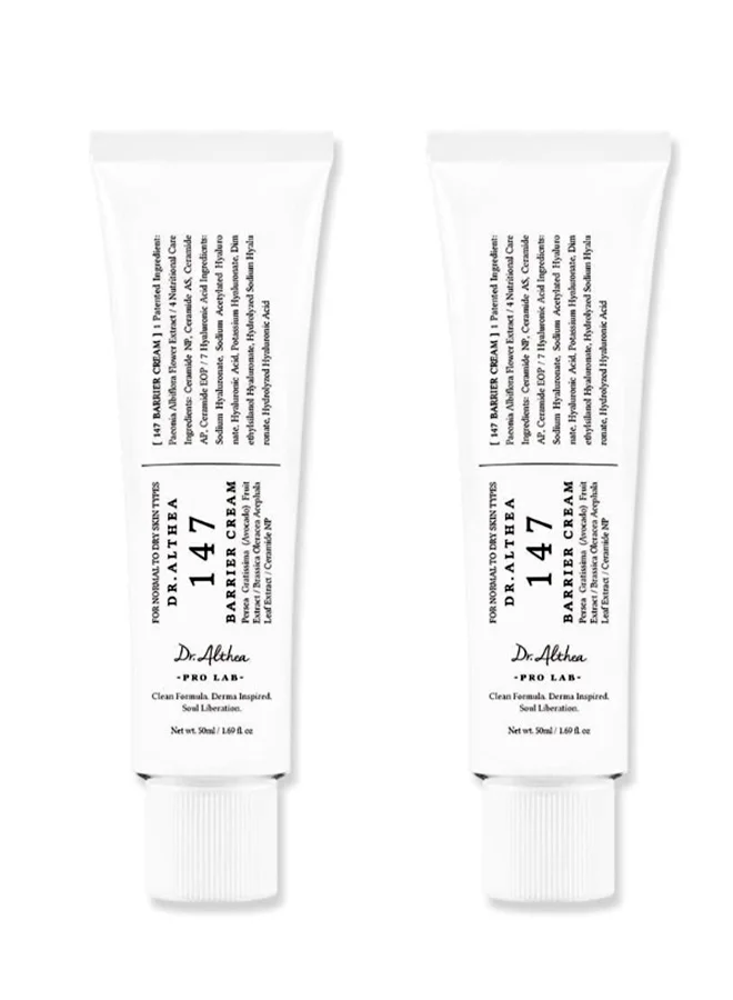 Dr.Althea 147 Barrier Cream Deep Hydrating Moisturizer with Hyaluronic Acid & Ceramides (50 mL, Pack of 2) 08045