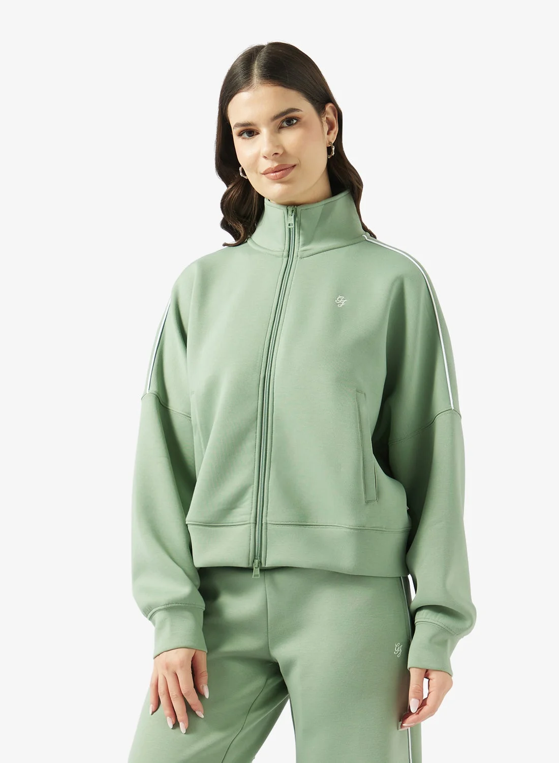 Premium Drop Shoulder Scuba Sweatshirt Modern Minimalist Pullover for Women (One Size) kt7ny